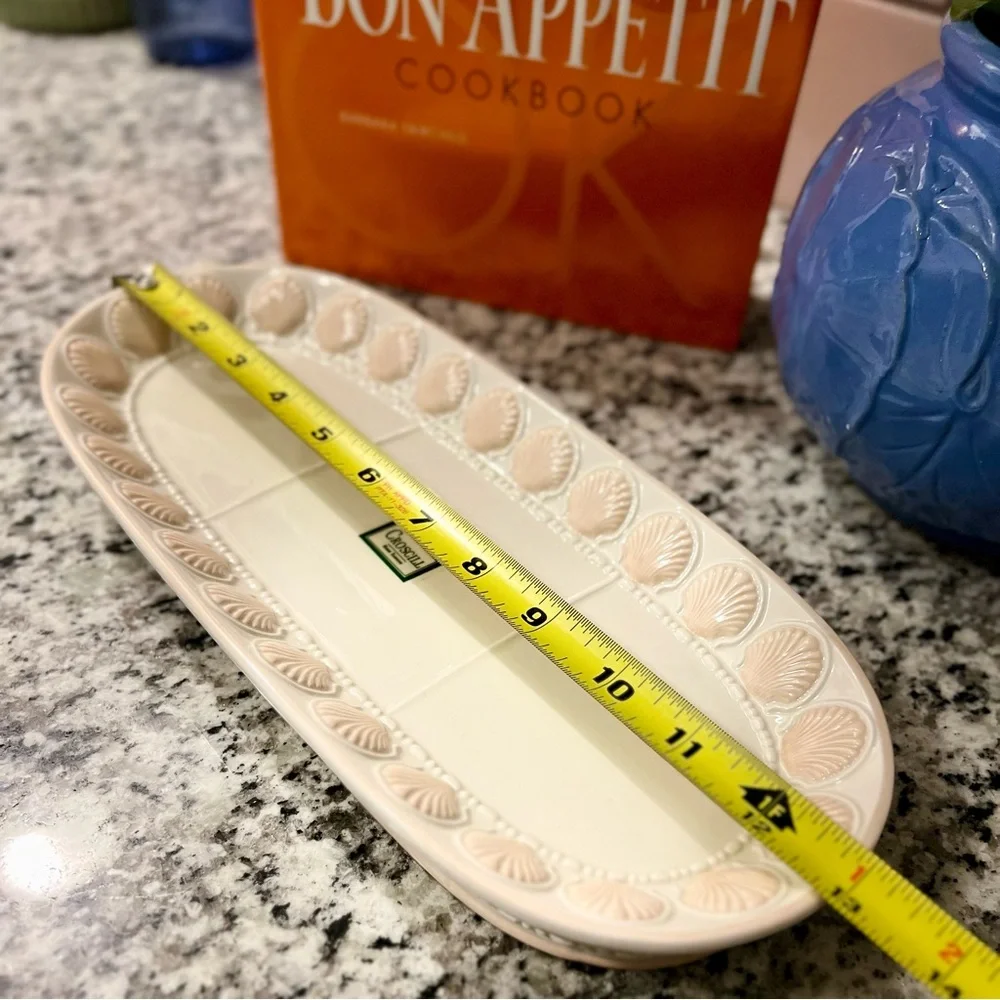 Croscill Shell‎ Soap Dish Brand New Santorini 13” long seashell Peach